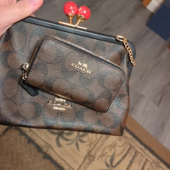 Coach Brown Small Double Zip Wallet/Card Holder - Picture 16 of 16